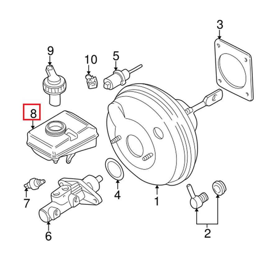 Volvo Brake Fluid Reservoir 9200439